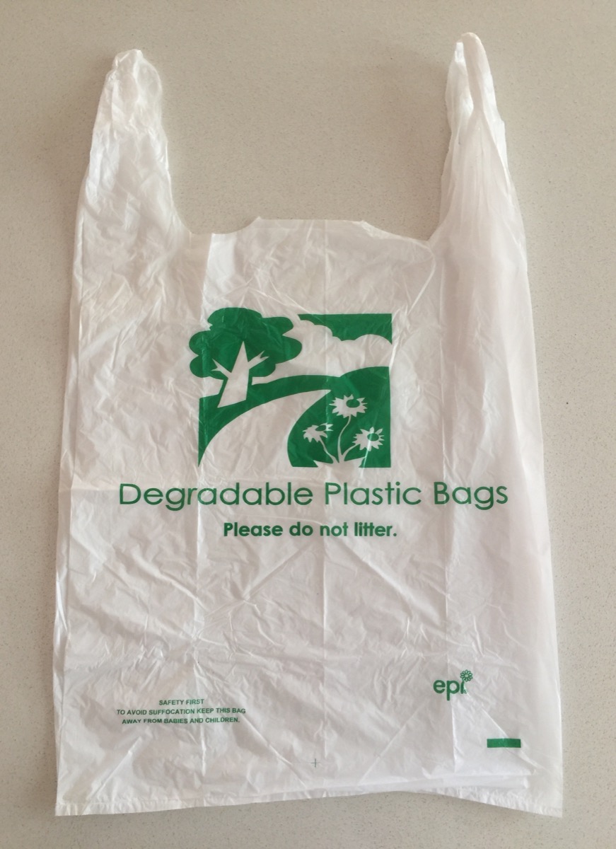 The epi degradable plastic bag
